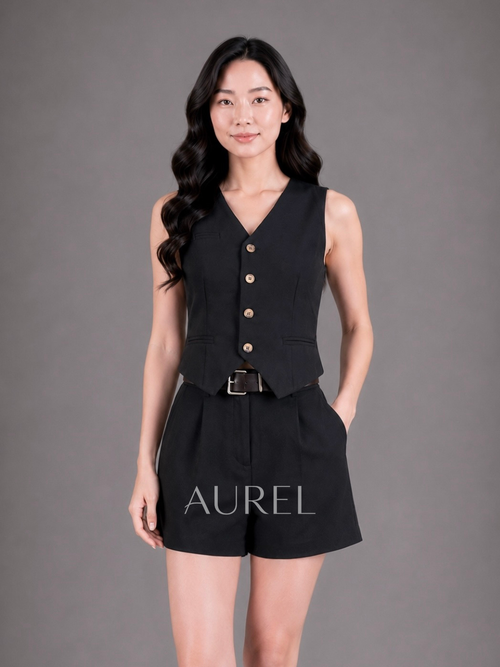C2960 Colette Vest Set (Black)