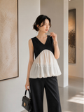 M8101 Elodie Chiffon Layered Set (Black)