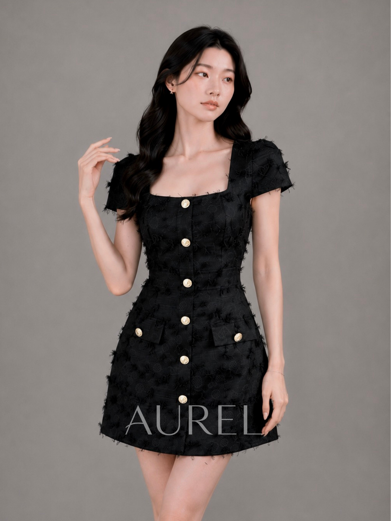 M8062 Elodie Textured Dress