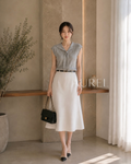 Serena Sailor Knit Top (Grey）
