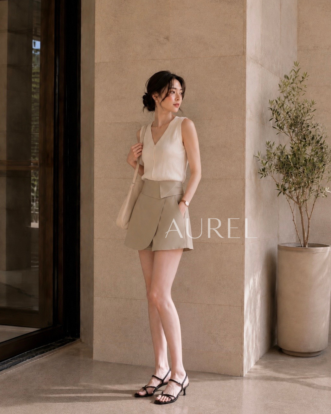 Sienna Skort (Light Khaki)