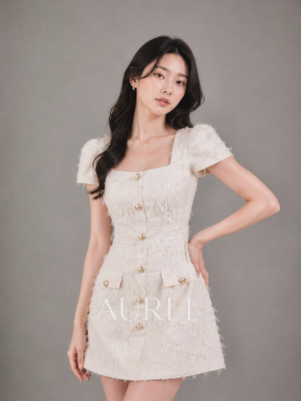 M8062 Elodie Textured Dress