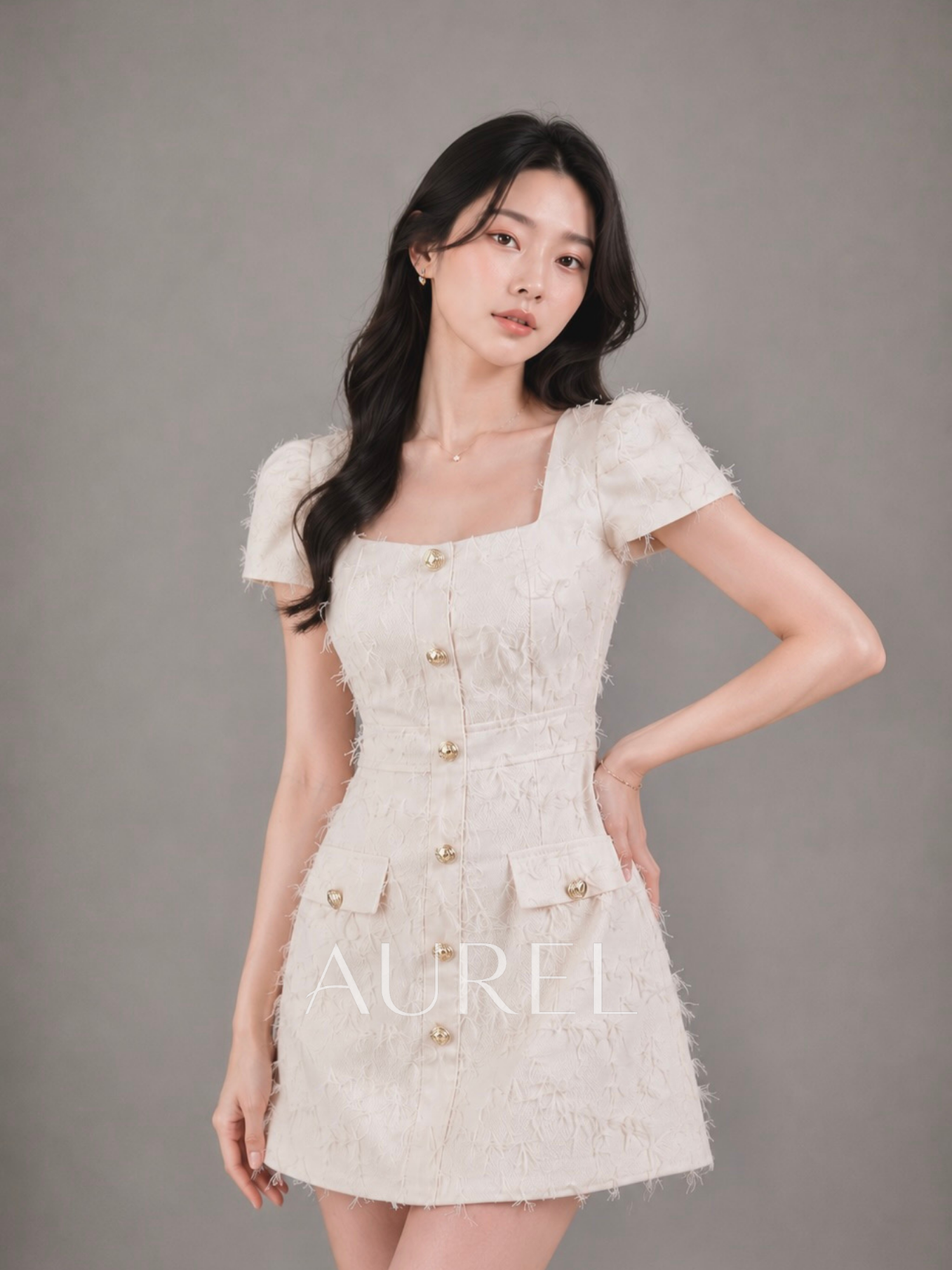 M8062 Elodie Textured Dress