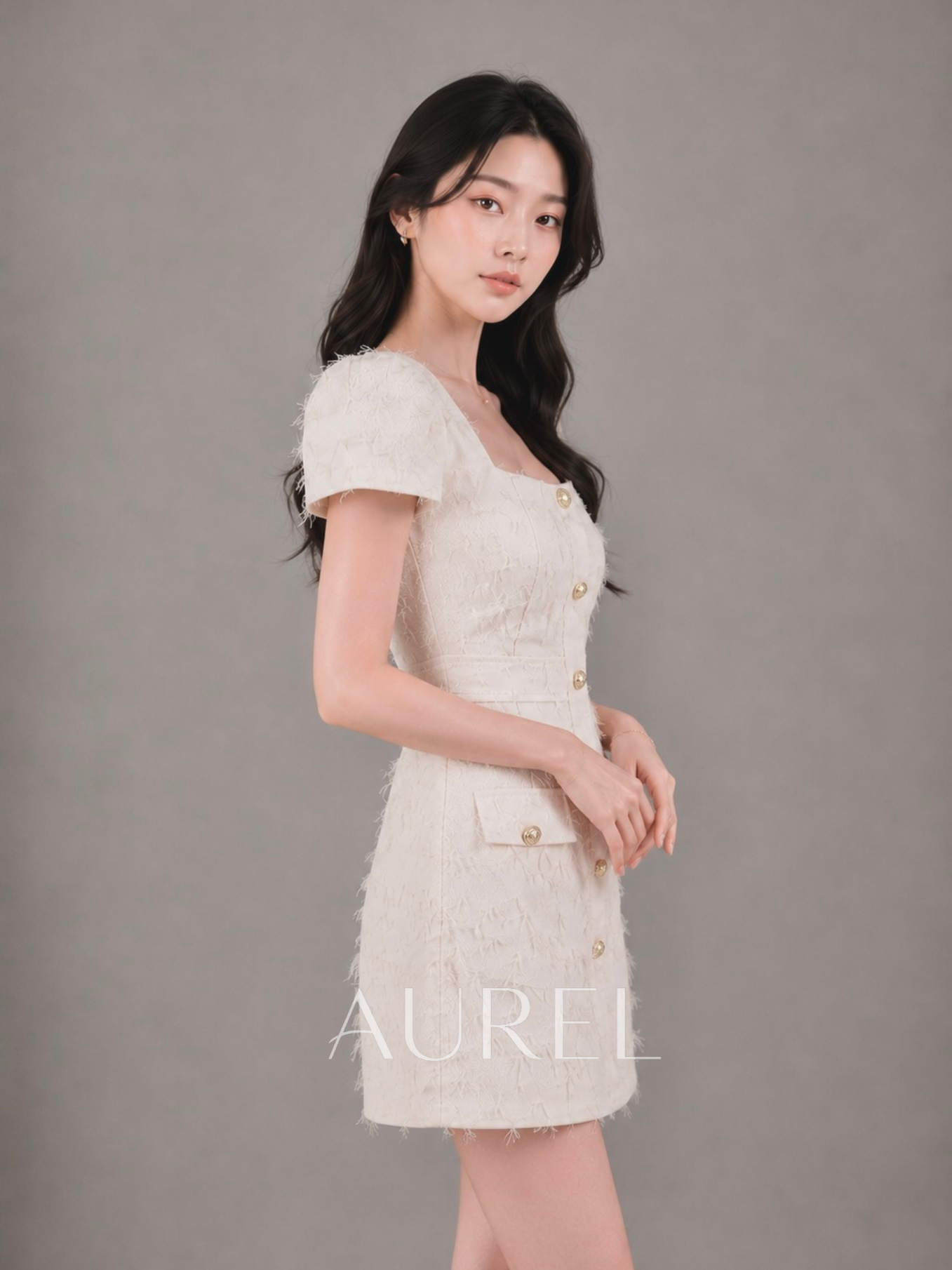 M8062 Elodie Textured Dress
