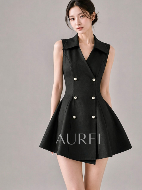 M8052 Valerie Blazer Dress (Black)
