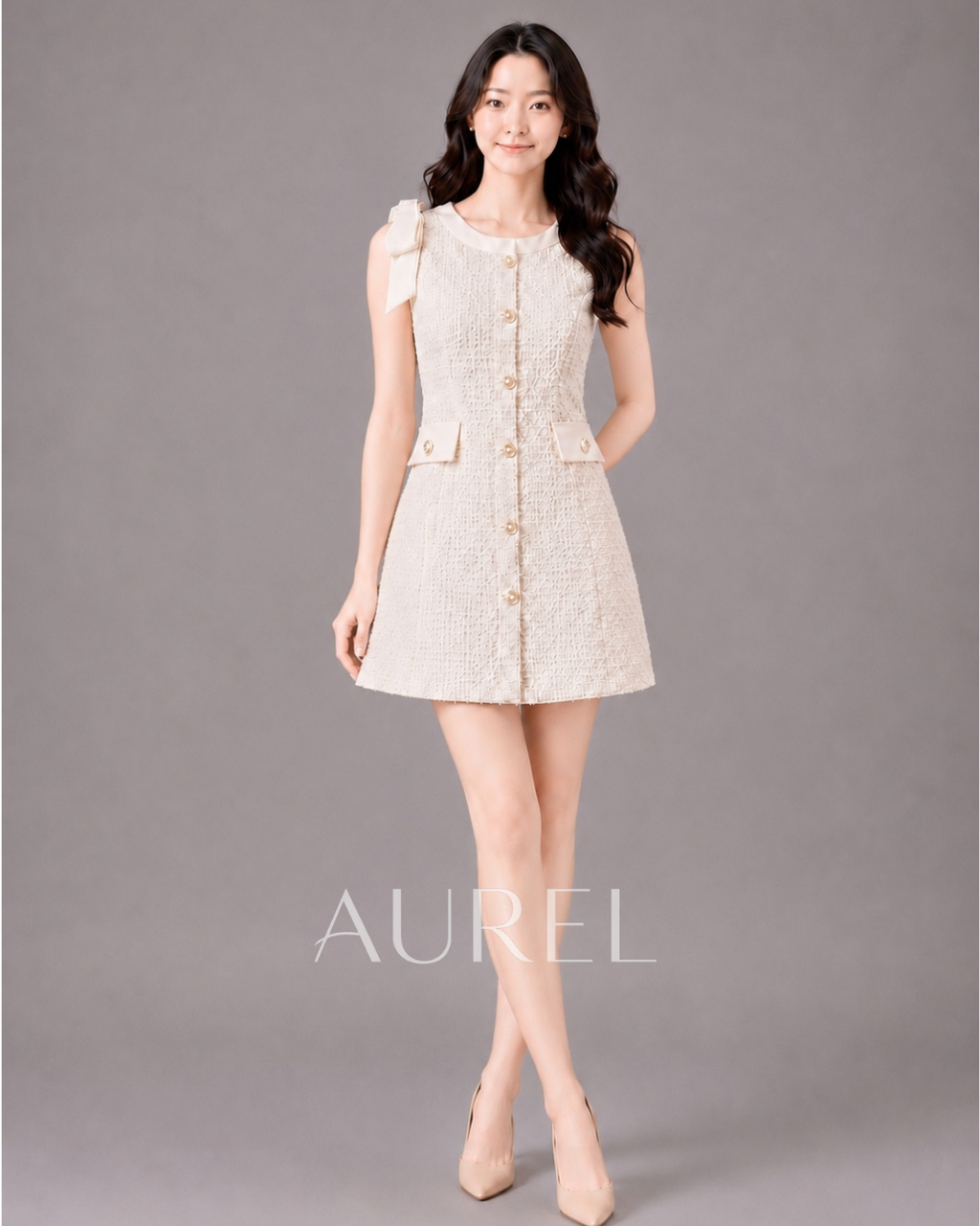 M8063 Camille Tweed Dress