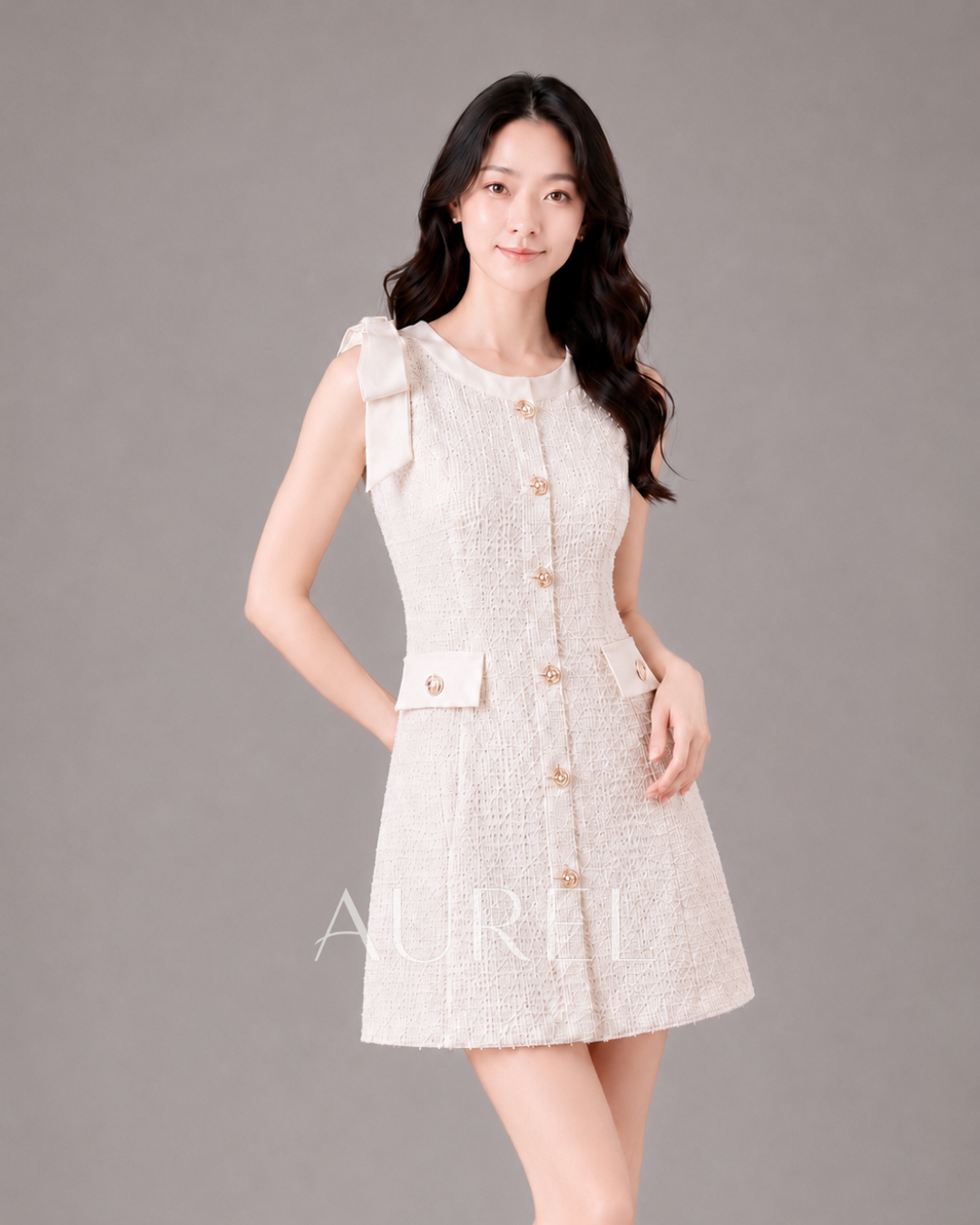 M8063 Camille Tweed Dress